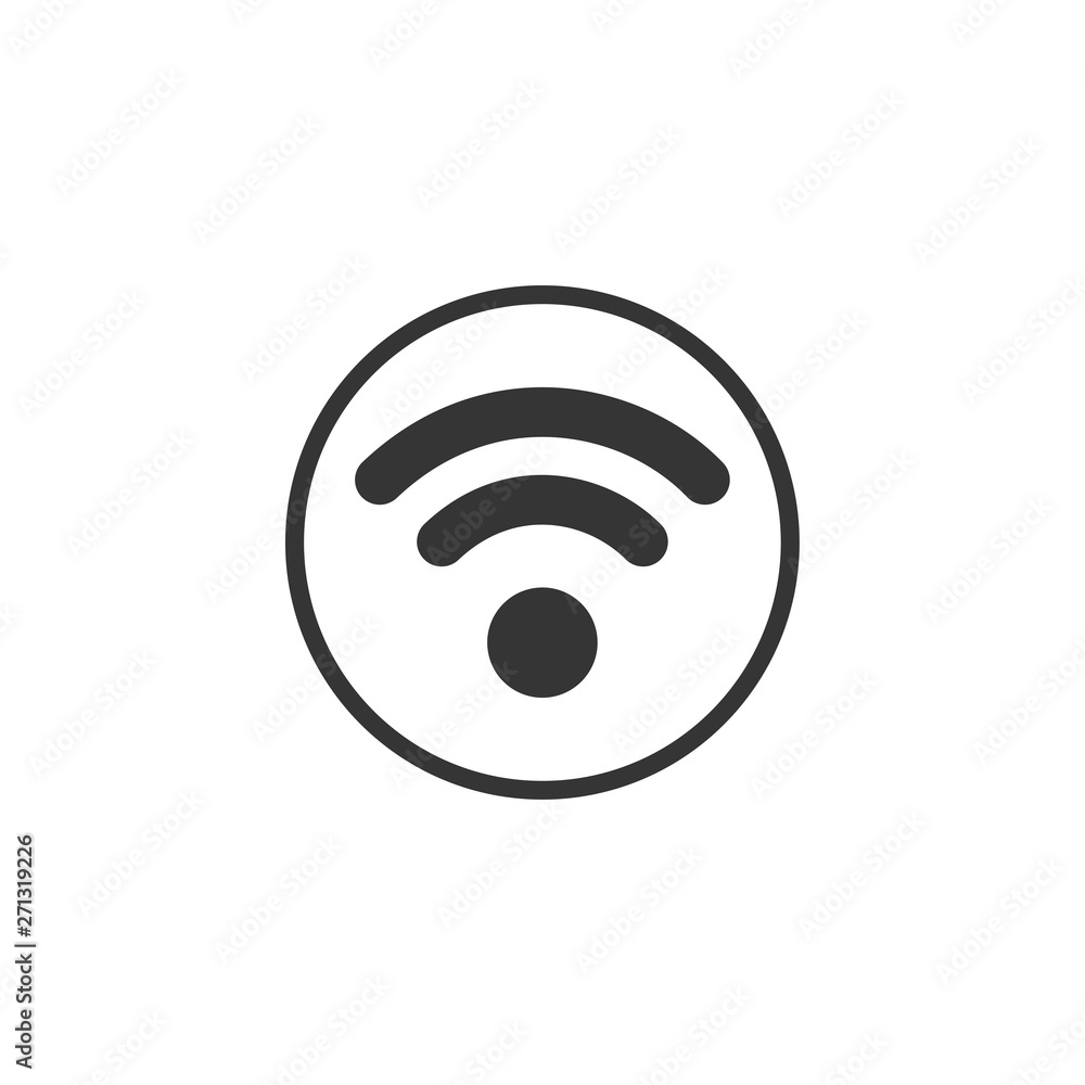 Poster wifi icon vector. wifi signal sign modern web icon. wireless logo design inspiration