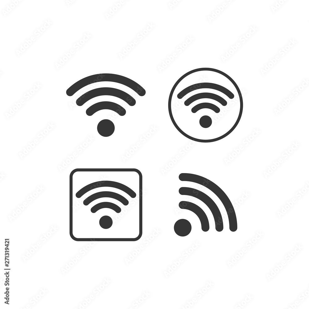 Aufkleber wifi set icon vector. wifi signal sign modern web icon. wireless logo design inspiration