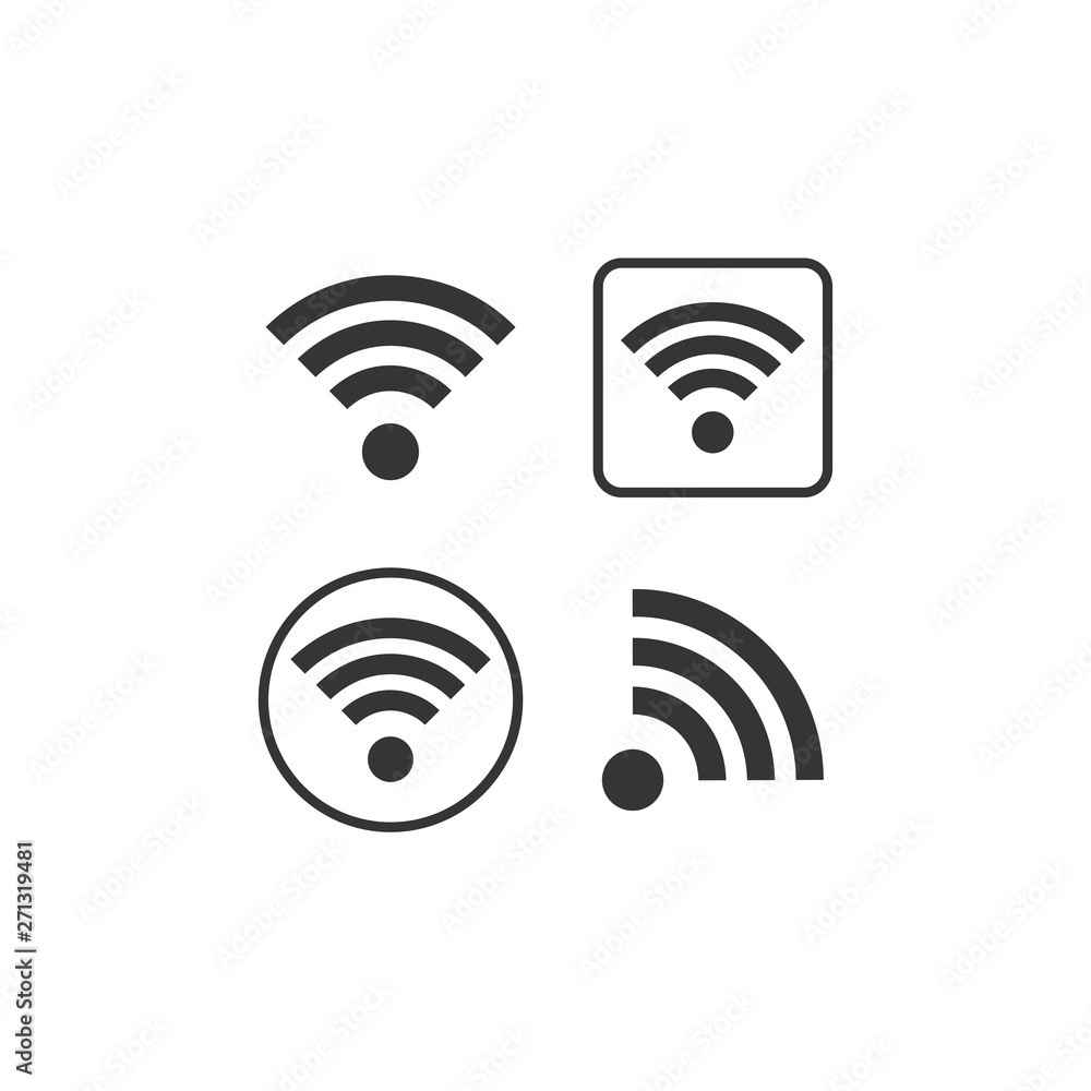 Poster wifi set icon vector. wifi signal sign modern web icon. wireless logo design inspiration