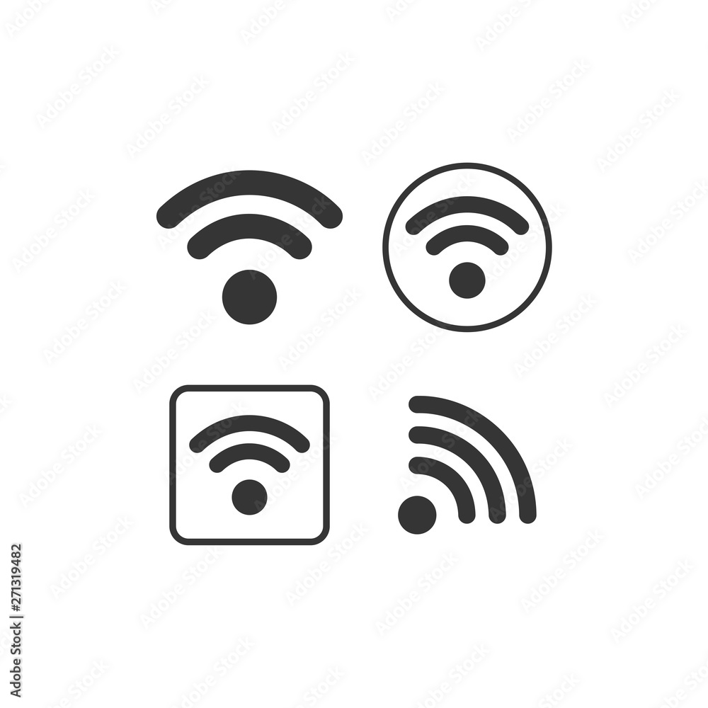 Aufkleber wifi set icon vector. wifi signal sign modern web icon. wireless logo design inspiration