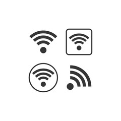 Wifi set icon vector. Wifi signal sign modern web icon. wireless logo design inspiration