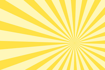Sunburst background. Stripes in retro pop art style