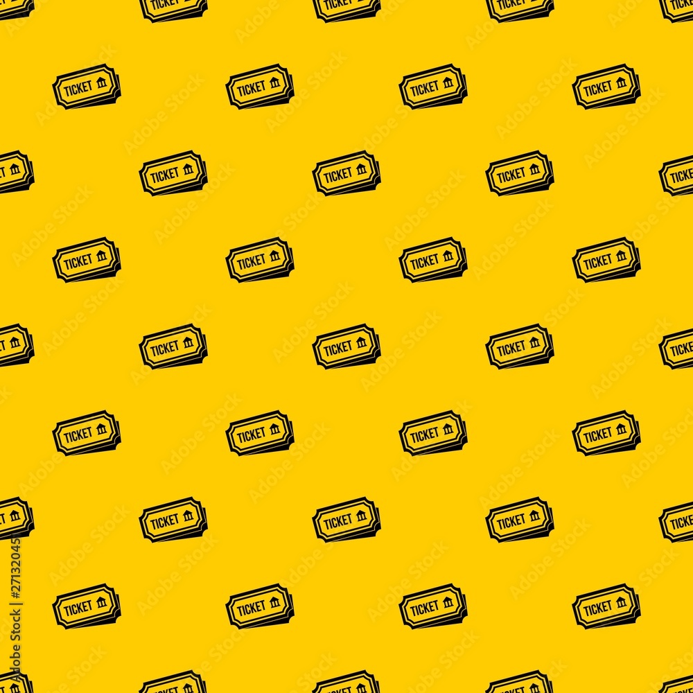 Poster ticket pattern seamless vector repeat geometric yellow for any design