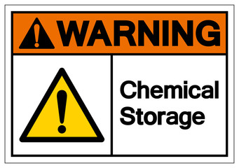 Warning Chemical Storage Symbol Sign ,Vector Illustration, Isolate On White Background Label. EPS10