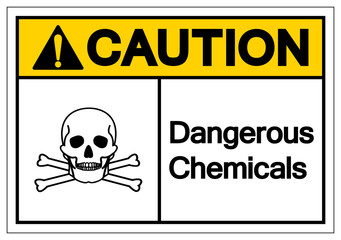 Caution Dangerous Chemicals Symbol Sign, Vector Illustration, Isolate On White Background Label. EPS10