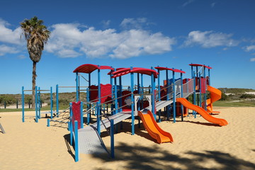 Children's playground on the beach in Geraldton, Australia Western Australia