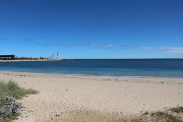 Fototapeta na wymiar Sand beach in Geraldton, Australia Western Australia