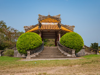 Fototapeta na wymiar Monuments and Temples at Hue, Vietnam