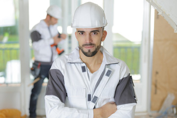 Portrait of male construction worker