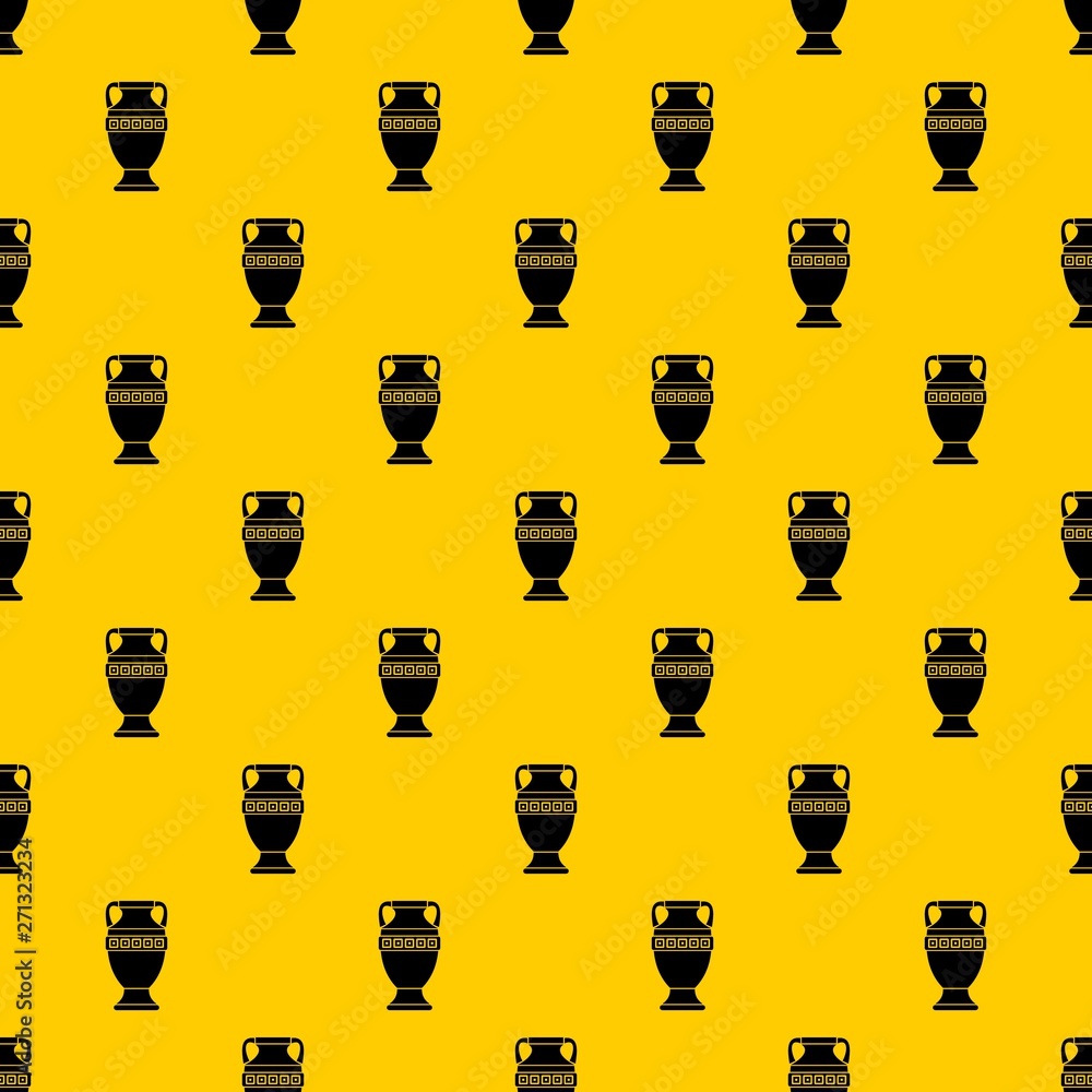 Poster ancient jug pattern seamless vector repeat geometric yellow for any design