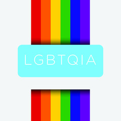 Rainbow Heart Flag Colored LGBT Pride for Lesbian Gay Bisexual and Transgender Design Element