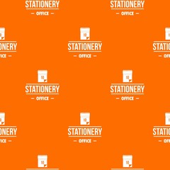 Office stationery pattern vector orange for any web design best