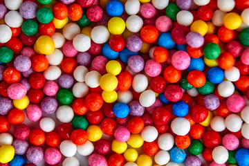 Fototapeta na wymiar Colorful bright background, multi-colored balls. Sweet nice background candy.