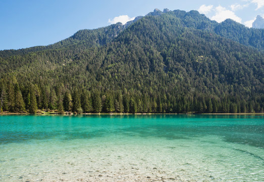 Italy, Alto Adige, Dolomites, Lago Dobbiaco