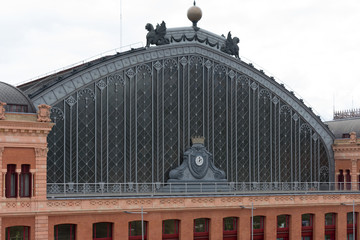 Closeup of central station in Madrid