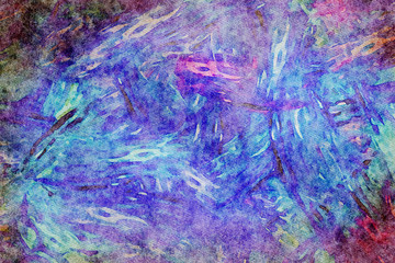 Abstract texture background. Digital design painting impressionism artwork. Hand drawn artistic pattern. Modern art. Good for printed pictures, postcards, posters or wallpapers and textile printing.