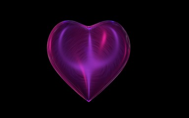 Corazon morado cristal