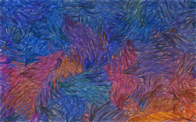 Abstract texture background. Digital design painting impressionism artwork. Hand drawn artistic pattern. Modern art. Good for printed pictures, postcards, posters or wallpapers and textile printing.