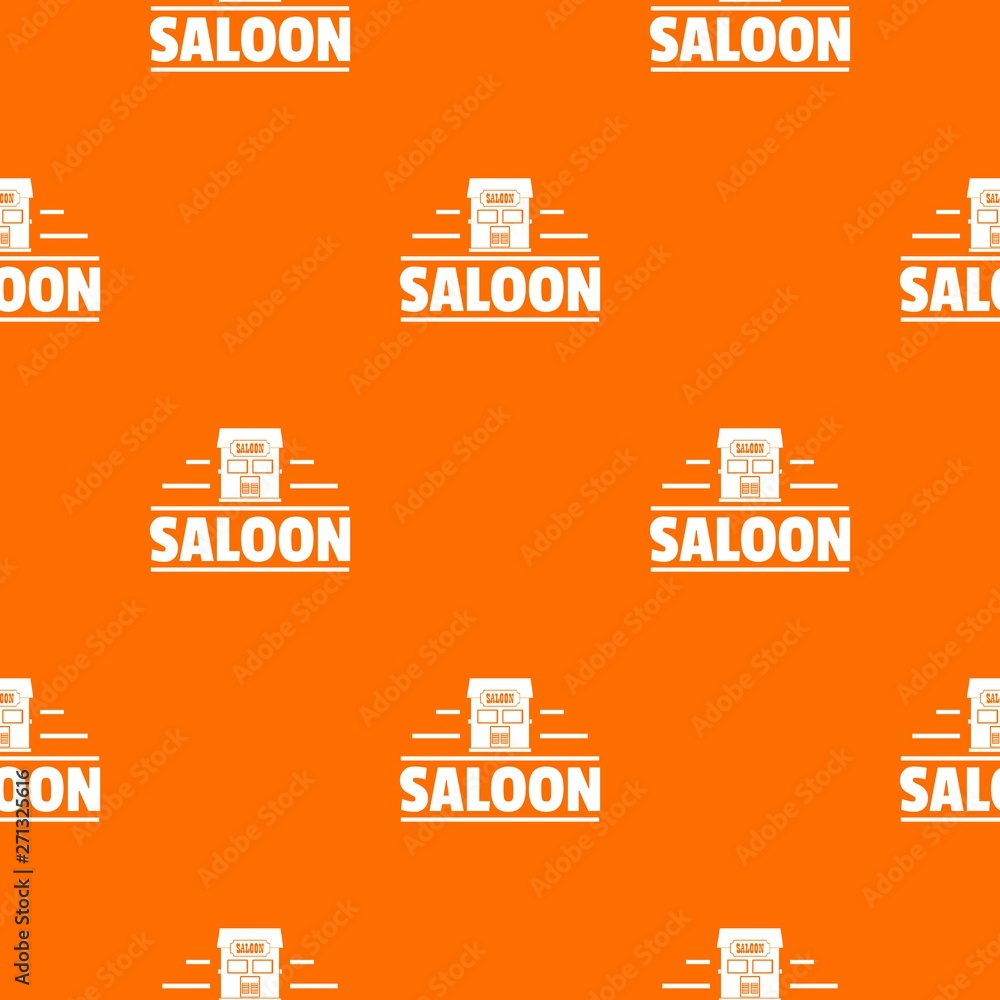 Poster saloon pattern vector orange for any web design best