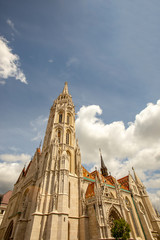 Facade of Matthias Church Budapest Hungary