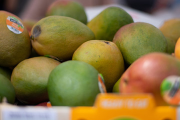 Closeup of fresh mango in market