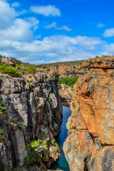 Rock formation in Bourke's Luck Potholes in Blyde canyon reserve
