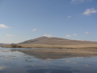 Paravani lake in Javakheti.Georgia,  Samtskhe-Javakheti Landscape - Georgia, Caucasus.- Image