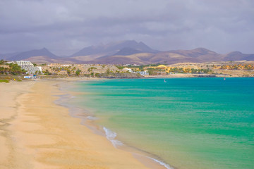 Beach Costa Calma on Fuerteventura, Canary Islands.