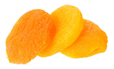 dried apricot isolated on a white background