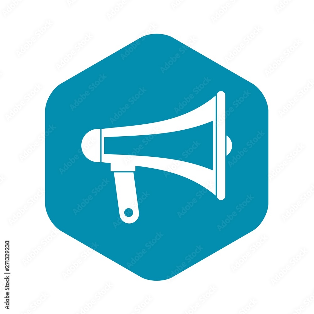 Poster loudspeaker icon. simple illustration of loudspeaker vector icon for web
