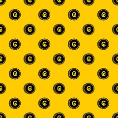 Fototapeta premium Coins cruzeiro pattern seamless vector repeat geometric yellow for any design
