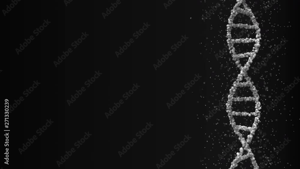 Aufkleber conceptual loopable 3d animation of grey dna molecule model