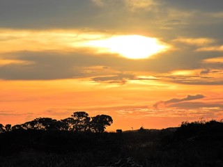 Sunset's scenery. Explosion of colors. Sunset's collection. Great landscape with colored Sky!