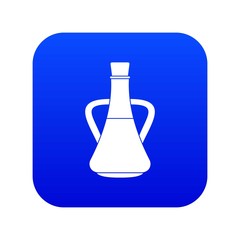 Bottle with olive oil icon digital blue for any design isolated on white vector illustration