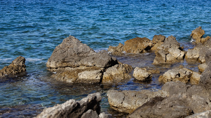 Rocky bay in the Adriatic sea in Croatia