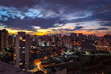 city at night sunset 