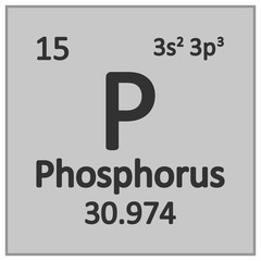 Periodic table element phosphorus icon.