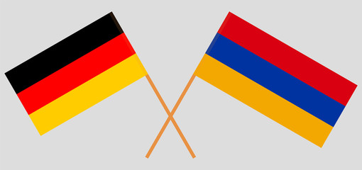 Armenia and Germany. Armenian and German flags