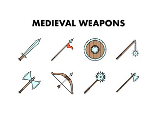 Medieval Weapons Icon Set