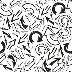 Arrows. Hand drawing. Set of vector images.