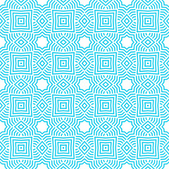 Blue and white pattern with simple geometric ornament