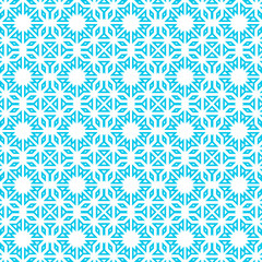Blue and white pattern with simple geometric ornament
