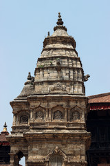 Fototapeta na wymiar ancient temples at bhaktapur durbar square in Nepal 