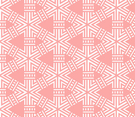 Pink and white pattern with geometric simple design, texture for girl