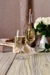 Still life. Two glasses of wine