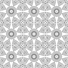 Grey and white pattern with geometric ornament