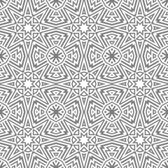 Grey and white pattern with geometric ornament