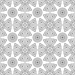 Grey and white pattern with geometric ornament
