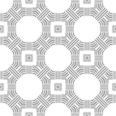 Grey and white pattern with geometric ornament