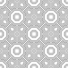 Grey and white pattern with geometric ornament